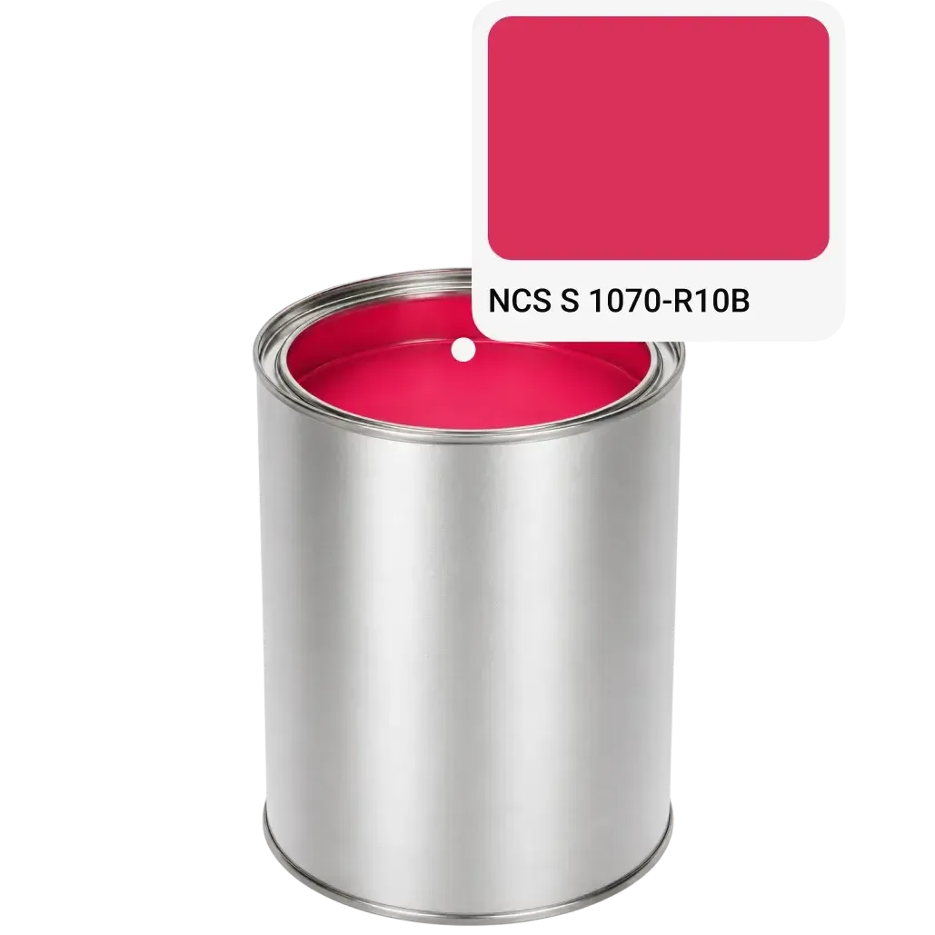 Банка краски с образцом цвета NCS S 1070-R10B